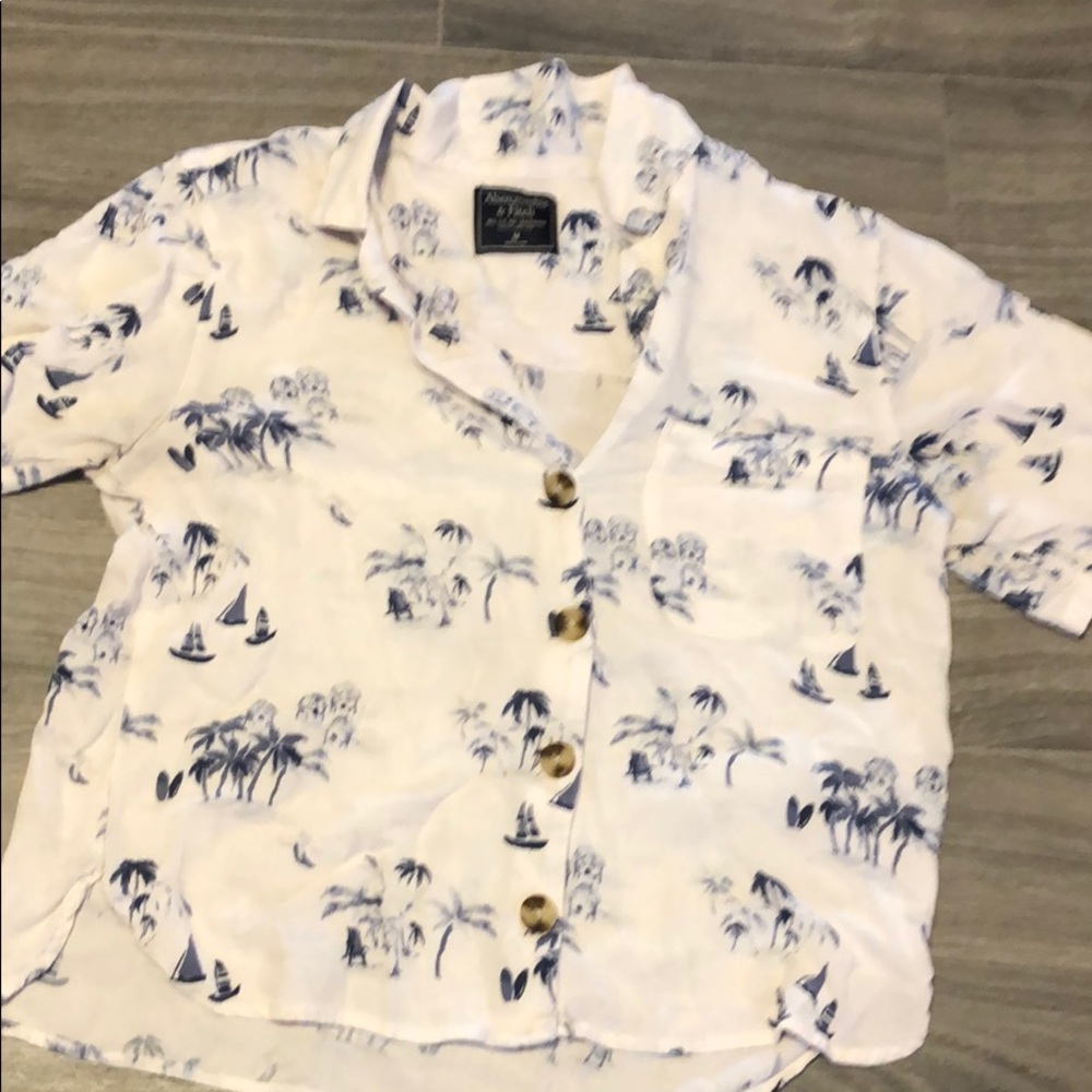 Button up crop shirt